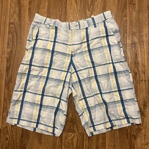 Vintage Phat Farm Plaid Shorts Men 36 Multicolor‎ Chino Logo Y2K